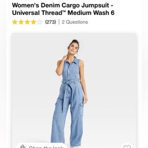 Vintage washed Universal Threads Jean Jumpsuit!
